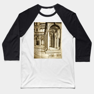 Architectural 2 Antique Engraving Baseball T-Shirt